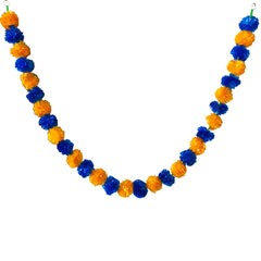 Marigold Flower Garland with зo Flowers, Artificial Flowers for Diwali