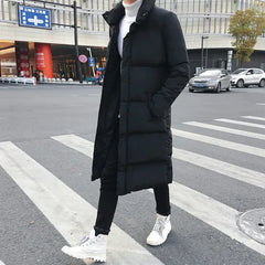 Men Winter Casual Long Down Jackets Coat High Quality Casual Fashion