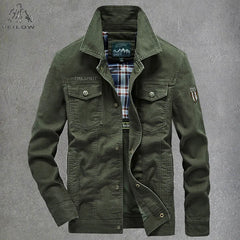 Men's Lightweight Cotton Military Jackets Spring Autumn Casual