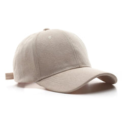 FS Khaki Beige Cashmere Baseball Hat For Men Stylish Japanese Korean