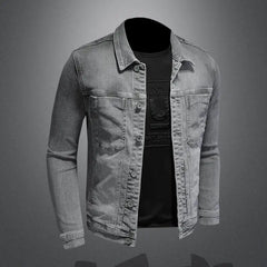 Autumn new washed classic men's denim jacket Street handsome trend