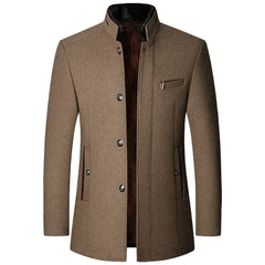 Male Winter Jackets and Coats 4 Men Woollen Trench Coats Cashmere