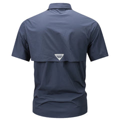 Summer Men Short Sleeve Cargo Breathable Shirt Men Casual Tactic