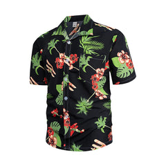 Shirt For Mens Hawaiian Banana Fruit Casual 3D Printed Beach Short