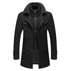 Men Cashmere Trench Coats Winter Jackets Overcoats Wool Blends High