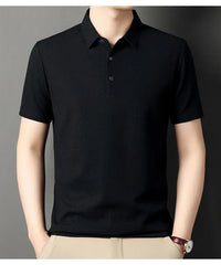 7 Colors Men's Short Sleeved Lapel Polo Shirt  Loose Fitting Men's