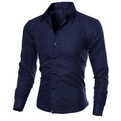 Fashion spring autumn Men Shirts New Arrivals Slim Fit Male Shirt