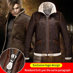 Fashion Leather Coat Jacket Cosplay PU Faur Jacket Long-sleeve Winter