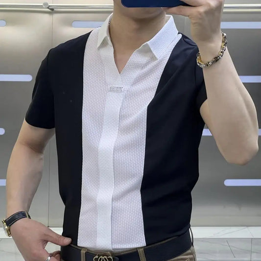 Men Short-sleeve Shirt Formal Business Style Men's Summer Shirt With