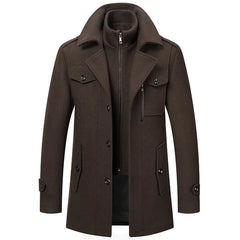 Men Cashmere Trench Coats Winter Jackets Overcoats Wool Blends High