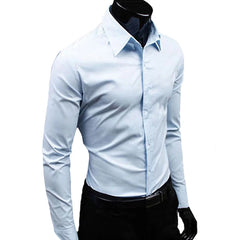 Elegant  Shirt Washable Men's Slim Fit Cotton Business Shirt Slim Fit