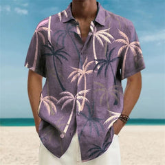 2023 Coconut Tree Shirts For Men 3d Printed Men's Hawaiian Shirt Beach