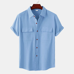 Summer New Luxury Shirt For Men Shirts High Quality Men's Linen Shirt