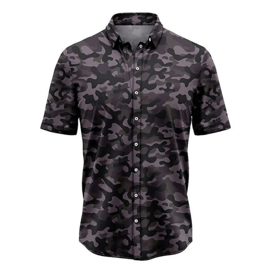 Vintage Camouflage Shirts For Mens Short Sleeve Tops 3d Shirts Outdoor