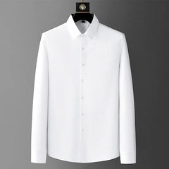 Autumn High Quality Men Long Sleeve Shirts For Man Turn Down Fashion