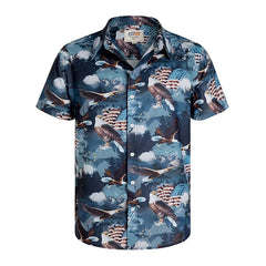 America Hawaiian Flag Men Fashion Shirts For Man Weed Clothing 3D