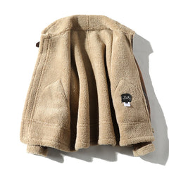 Fur Men's Autumn Winter Thickening High-end Brand Leather Jacket /