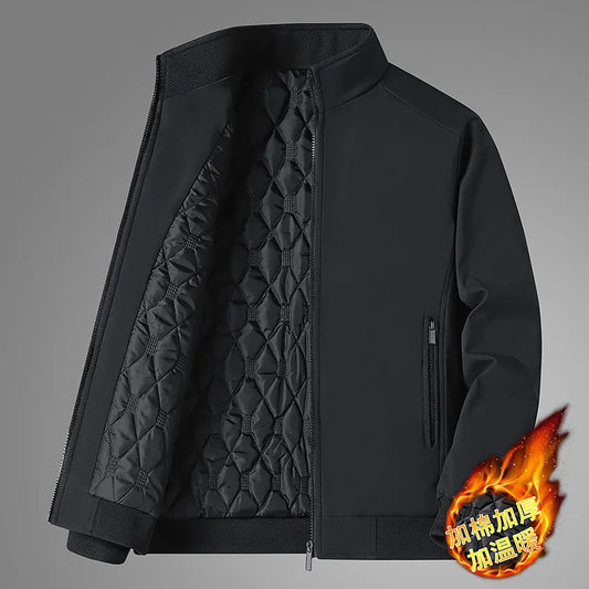 Autumn Winter New Jacket Men's Middle-Aged Large Size Loose Plus