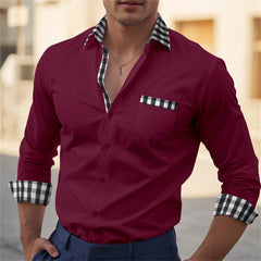 Men's Shirt Plaid Stripe Geometric Stand Collar Outdoor Street Print