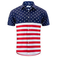 America Hawaiian Flag Men Fashion Shirts For Man weed Clothing 3D