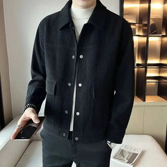 2024 New Spring and Autumn Fashion Simple Oversized Polo Pocket Long