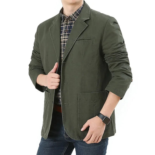 2023 Spring Autumn men's suit jacket Harajuku vintage cotton denim