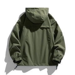 Black Camping Jacket Men Windbreak Coat Plus Size 8XL Fashion Casual