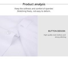 Yellow Mens Dress Shirts 2023 Spring New Regular Fit Stretch Button