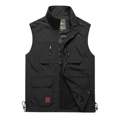 Mens Mesh Vest Multi Pocket Quick Dry Fishing Hiking Sleeveless Jacket