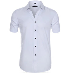 Spring Men's Social Shirt Slim Business Dress Shirts Male Long Sleeve