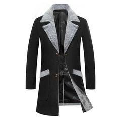 Popular Men Windbreaker Autumn Winter Male Trench Coat Medium Length