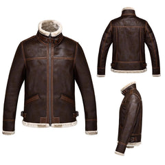 Fashion Leather Coat Jacket Cosplay PU Faur Jacket Long-sleeve Winter