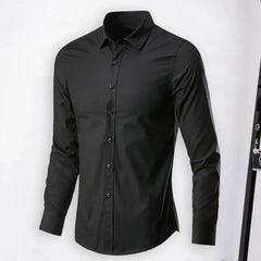 Shirt Button Slim Fit Dress-up Casual Lapel Men Spring Shirt   Men