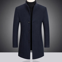 2023 Fashion New Men's Leisure Boutique Business Solid Color Slim Wool