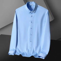 6XL Autumn And Winter Formal Men's Long Sleeve Shirt Luxurious