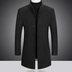 2023 Fashion New Men's Leisure Boutique Business Solid Color Slim Wool