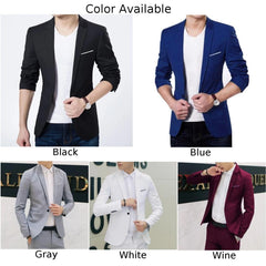 Blazers Men's Slim-fit Suit Jacket With Button Buttons Combines Casual