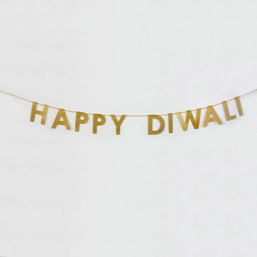 Happy Diwali Banner Indian Festival of Lights party decoration