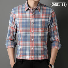 100%cotton sanding full shirts for men slim fit Casual houndstooth