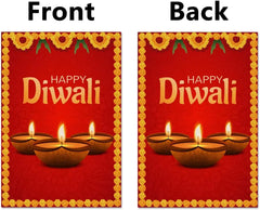 Linen Diwali Garden Flag India Happy Deepavali Festival of Lights