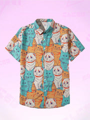 Unisex Fashion Men's Cute Cat Print Casual Daily Wear 3D Printing