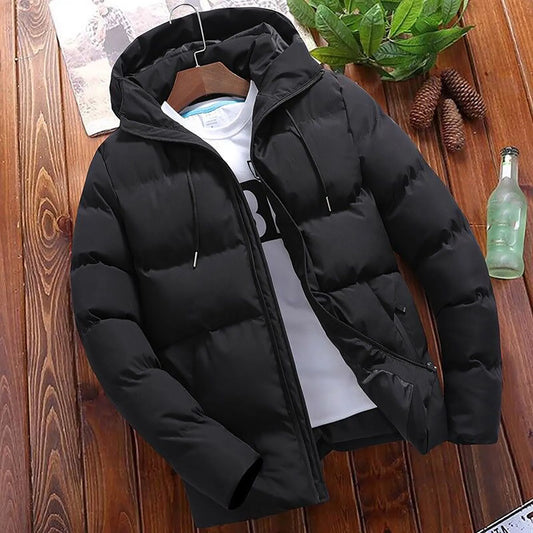 Fashion Parkas Men Winter Overcoat Men's Casual Jacket Warm Hooded