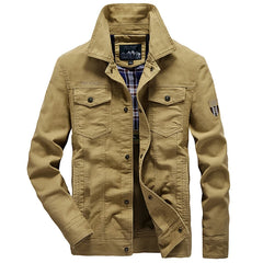 Men's Lightweight Cotton Military Jackets Spring Autumn Casual