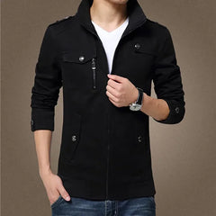 Cargo Jacket Men Casual Windbreaker Jacket Coat Men Spring Autumn New