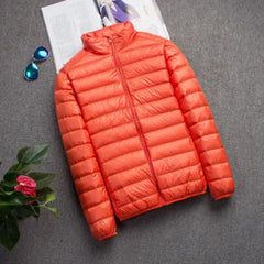 New Brand Autumn Winter Light Down Jacket Men's Fashion Hooded Short