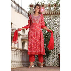 Women Party Wear Kurta Pant with Dupatta Set Readymade Salwar Kameez