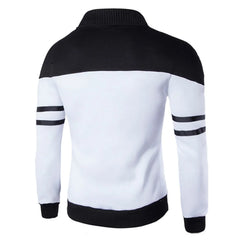Casual Men's Autumn Winter Zipper Jackets Sportswear Patchwork Long