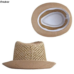 British Men Beach Sun Hats Summer Cowboy Fedora Retro Jazz Hat