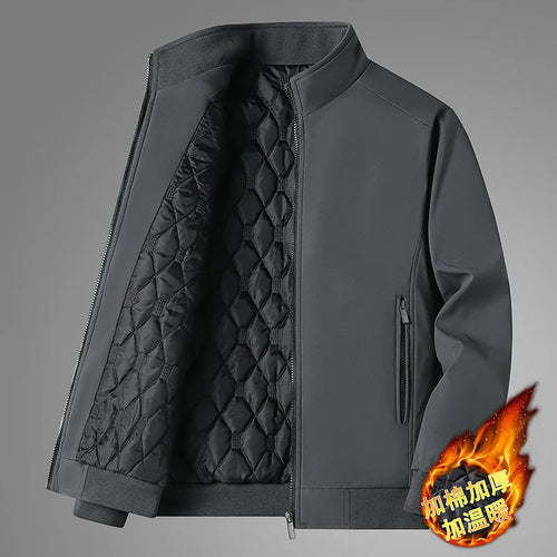 Autumn Winter New Jacket Men's Middle-Aged Large Size Loose Plus