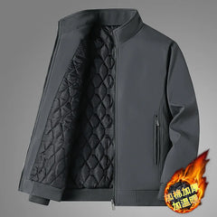 Autumn Winter New Jacket Men's Middle-Aged Large Size Loose Plus